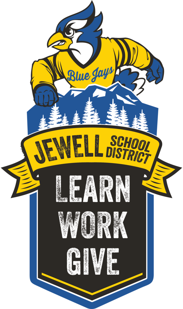 Bluejay. Jewell school district. Learn, work, give.